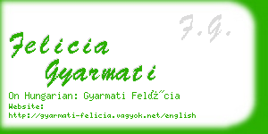 felicia gyarmati business card